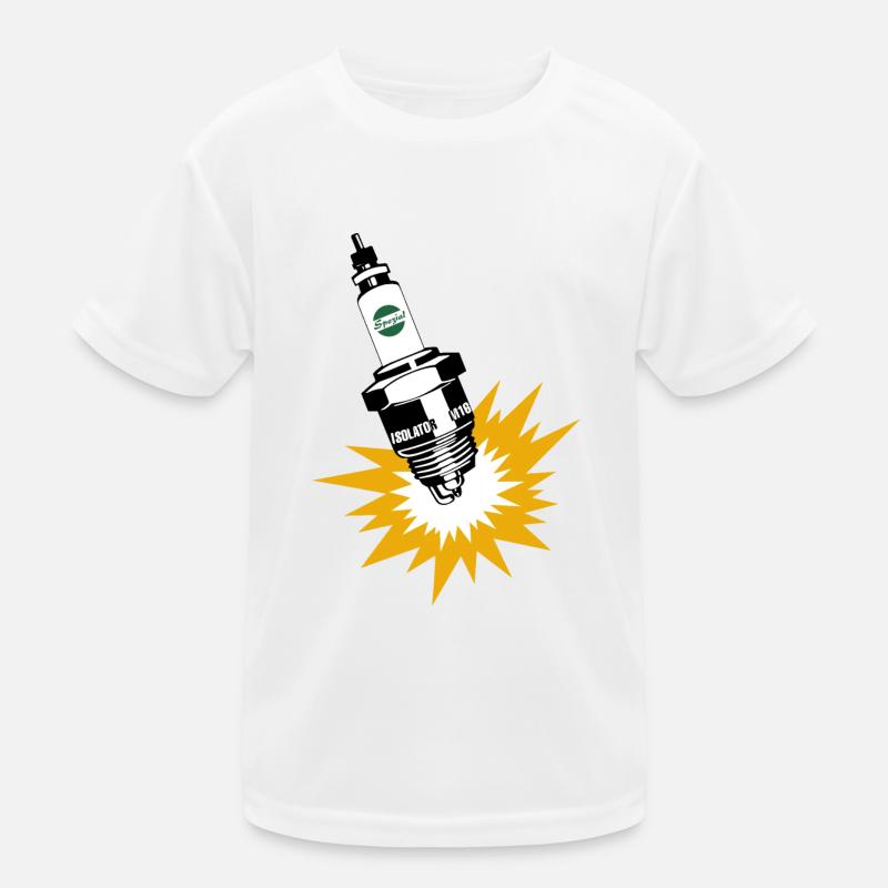 Zündkerzen Werbung DDR Retro Kinder Funktions-T-Shirt