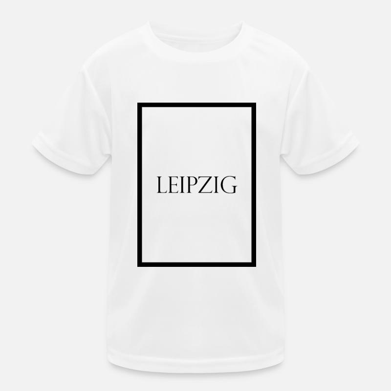 Leipzig, schlichter Statement Schriftzug Kinder Funktions-T-Shirt