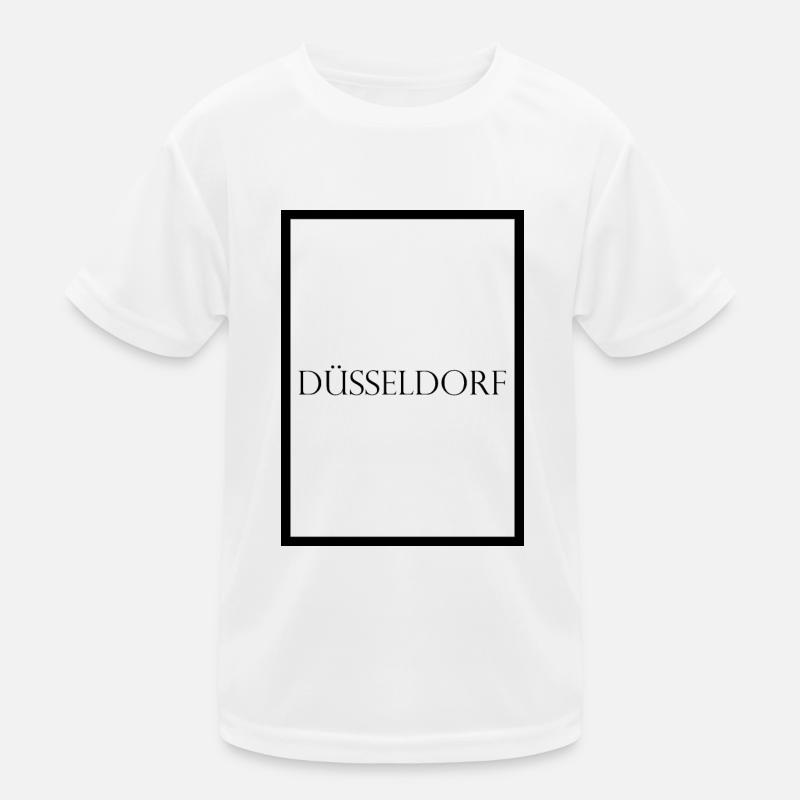 Düsseldorf, schlichter Statement Schriftzug Kinder Funktions-T-Shirt