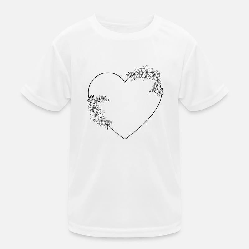 Rahmen Herz Kinder Funktions-T-Shirt