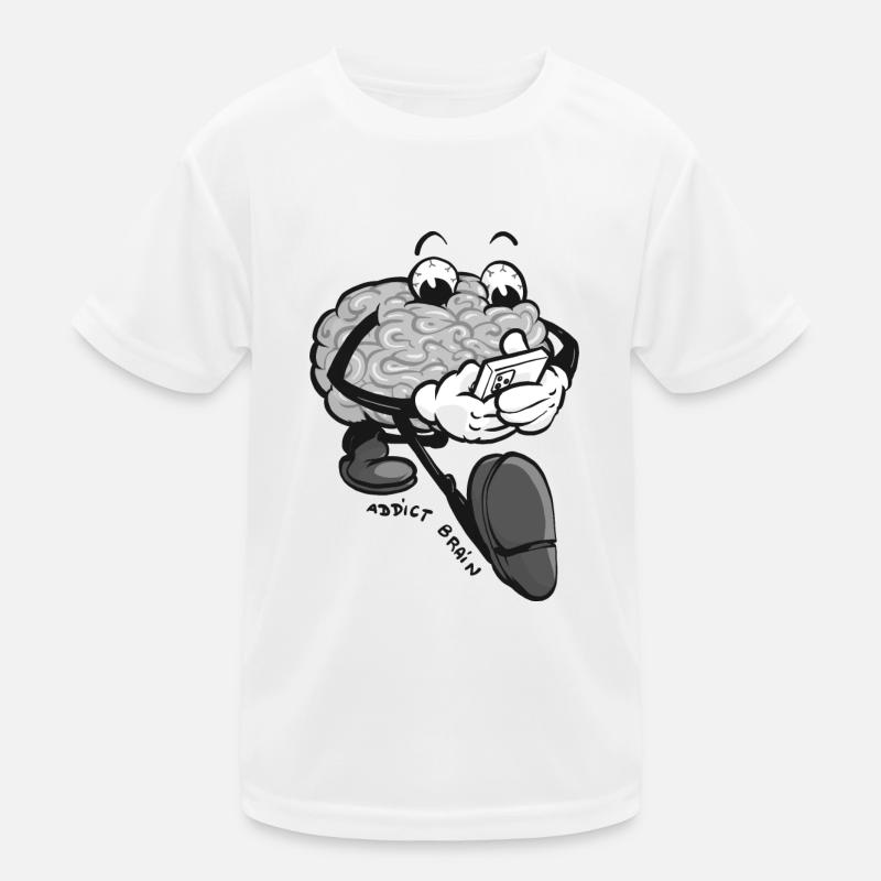 Brain Addict - graue Version Kinder Funktions-T-Shirt