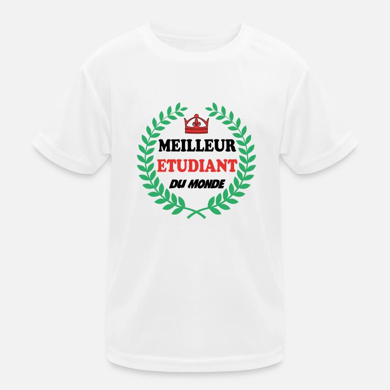 BEST STUDENT IN THE WORLD - Kids Functional T-Shirt - white
