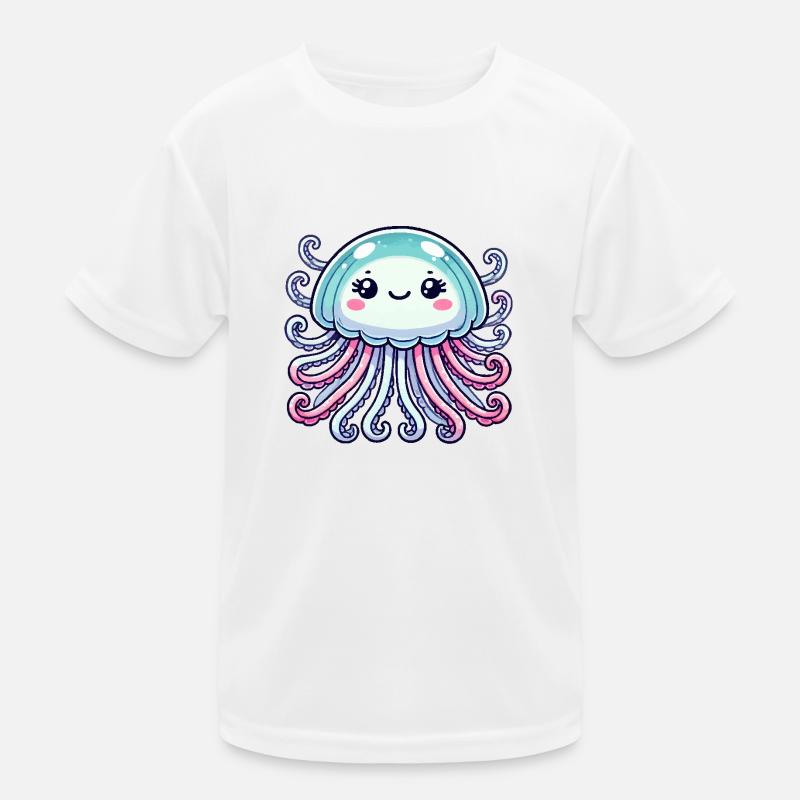 Qualle Comic Kinder Funktions-T-Shirt