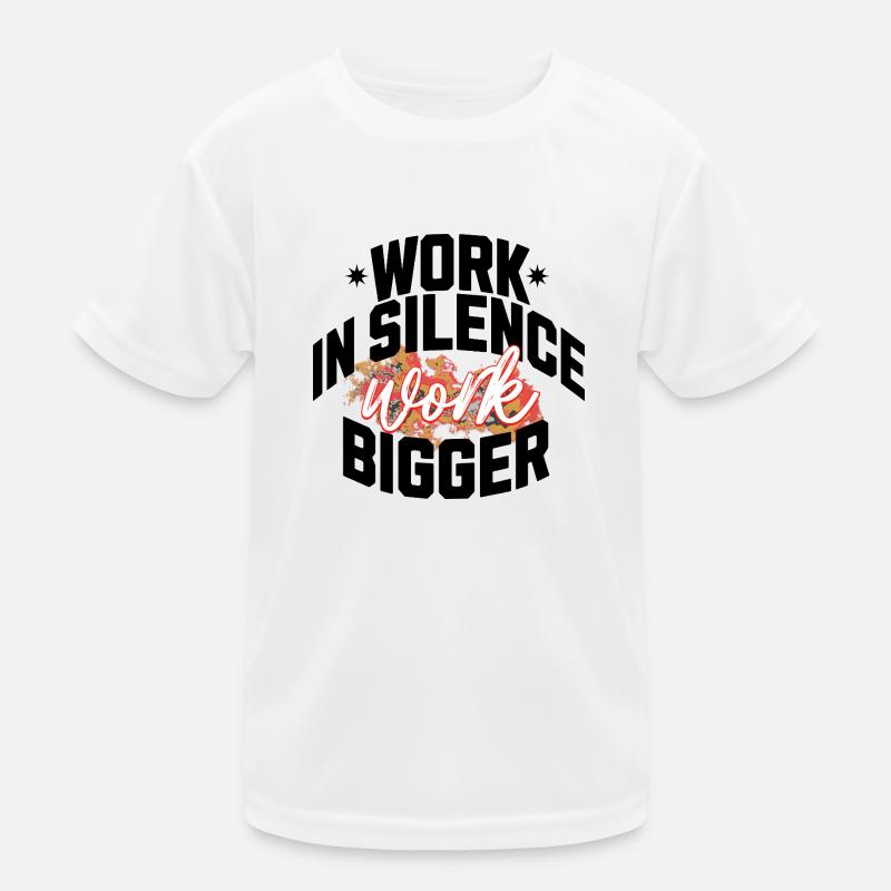 Work in Silence, Work Bigger - Hustle & Focus Kids Functional T-Shirt