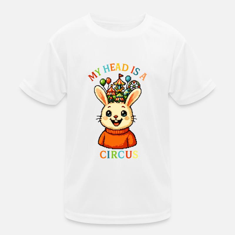 Ma tête est un cirque - T-shirt sport Enfant - blanc