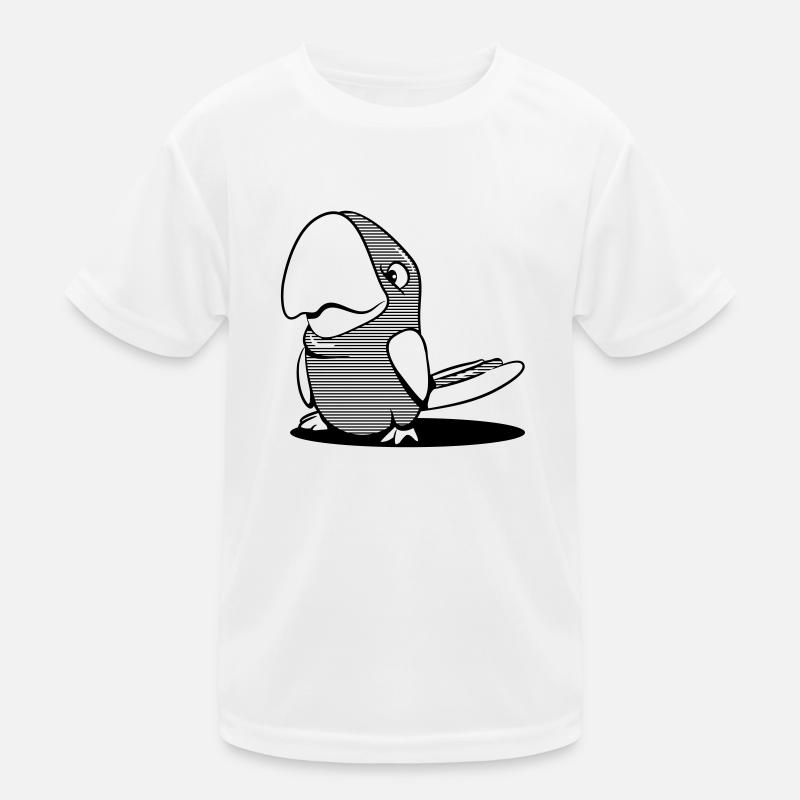 Parrots witty striped Kids Functional T-Shirt