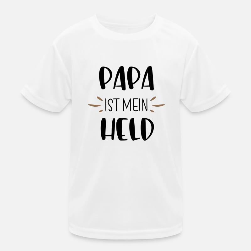Papa ist mein Held Kinder Funktions-T-Shirt