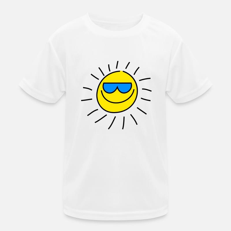 Happy Doodle Sun Kids Functional T-Shirt