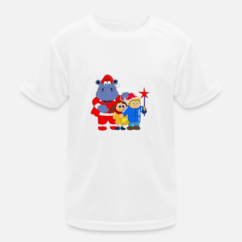 christmas christmas hippo gift idea Kids Functional T-Shirt