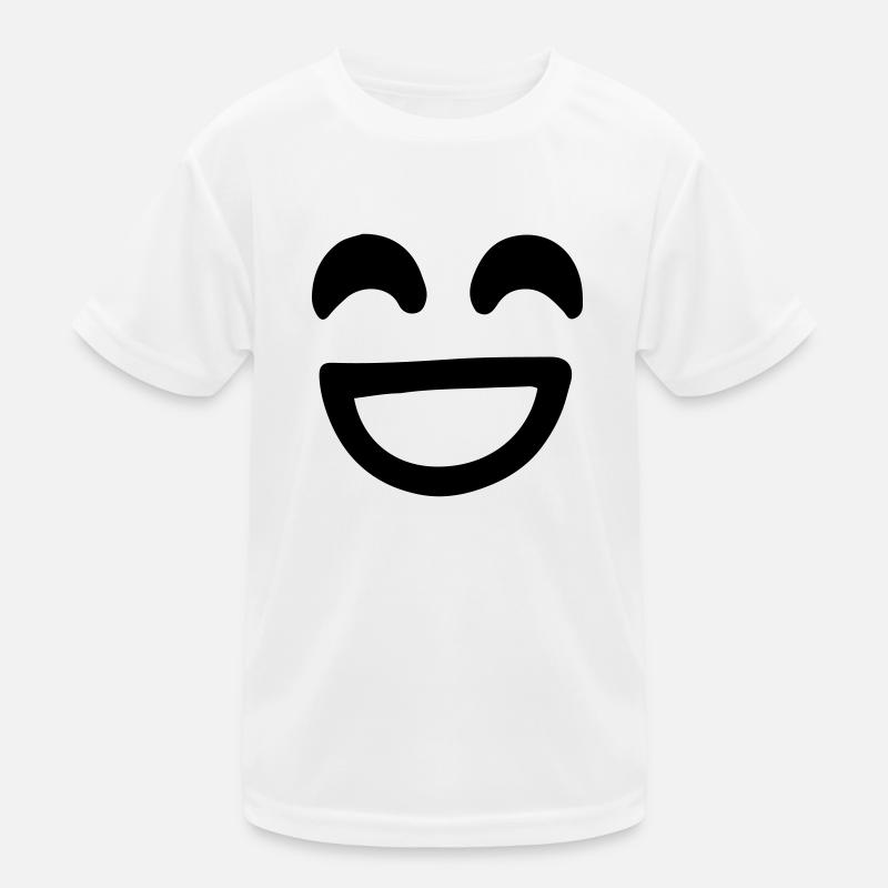 Smile Face Vector - Kids Functional T-Shirt - white