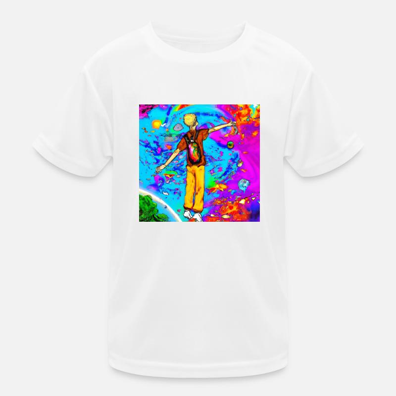 Glücklicher Junge Kinder Funktions-T-Shirt