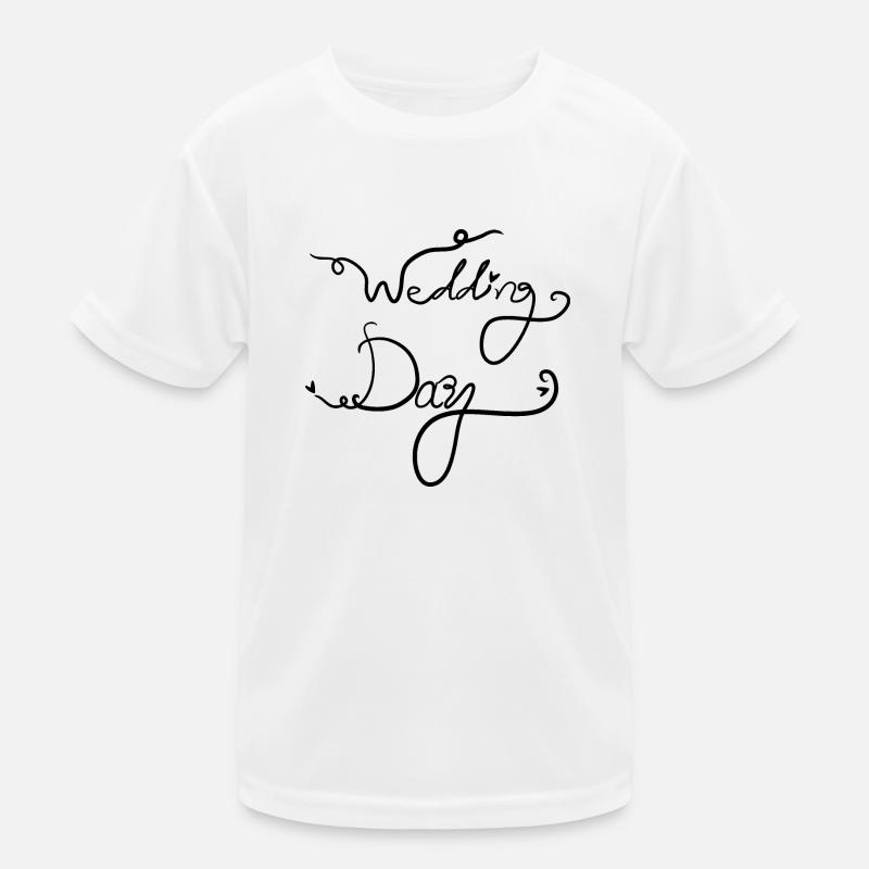 Wedding day text Kids Functional T-Shirt