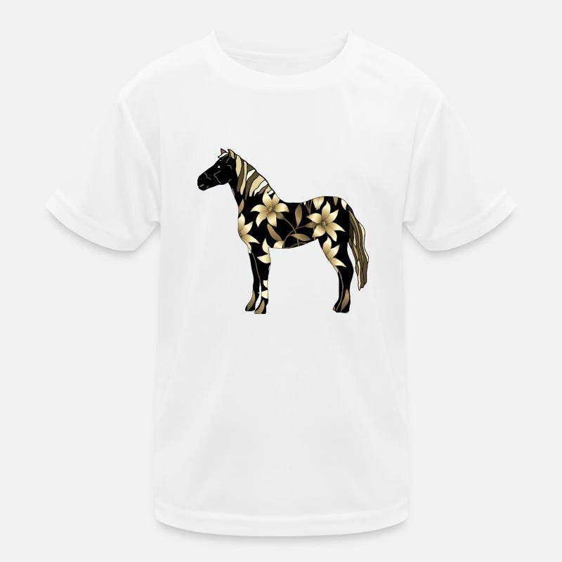Pferd Kinder Funktions-T-Shirt