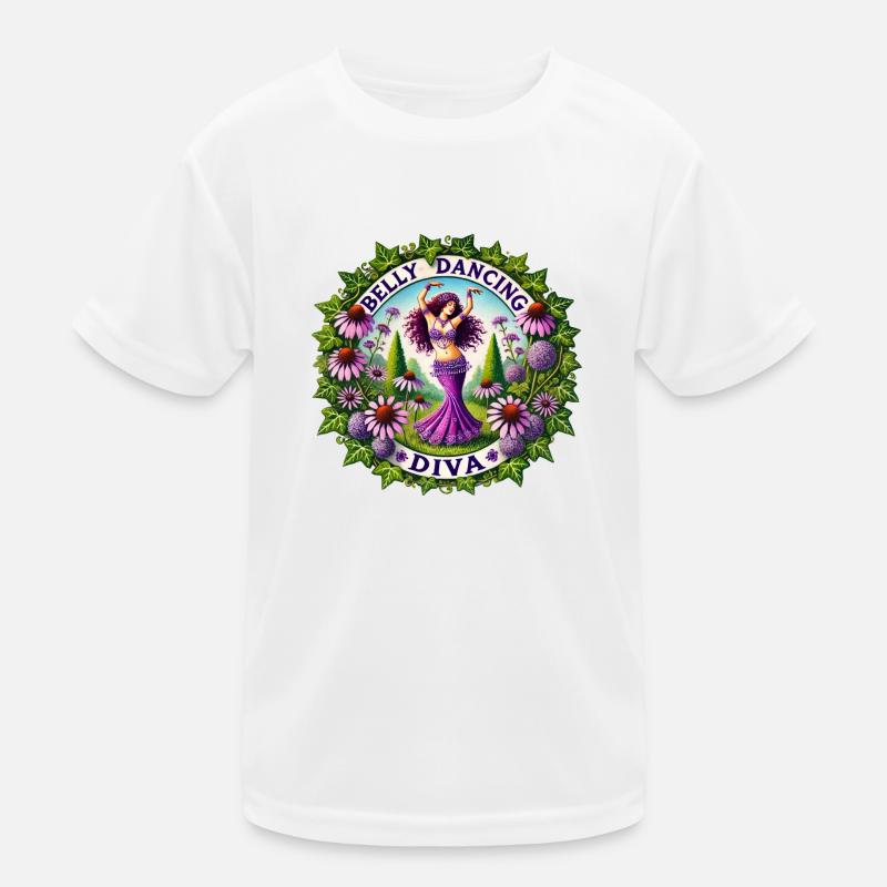 Belly Dancing Diva Kids Functional T-Shirt