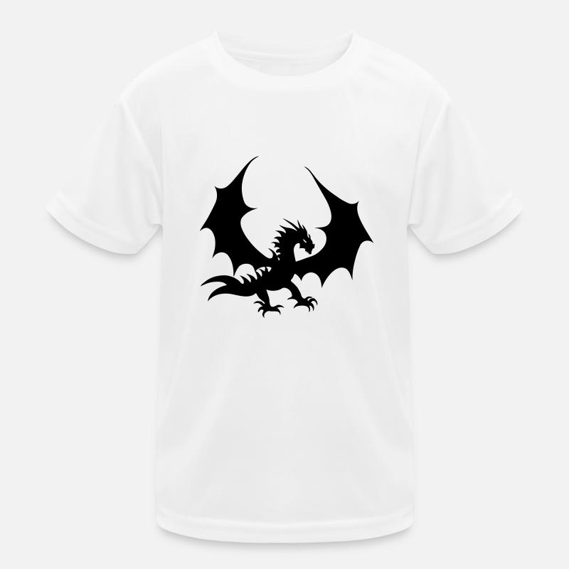 Cooler schwarzer Drache Kinder Funktions-T-Shirt