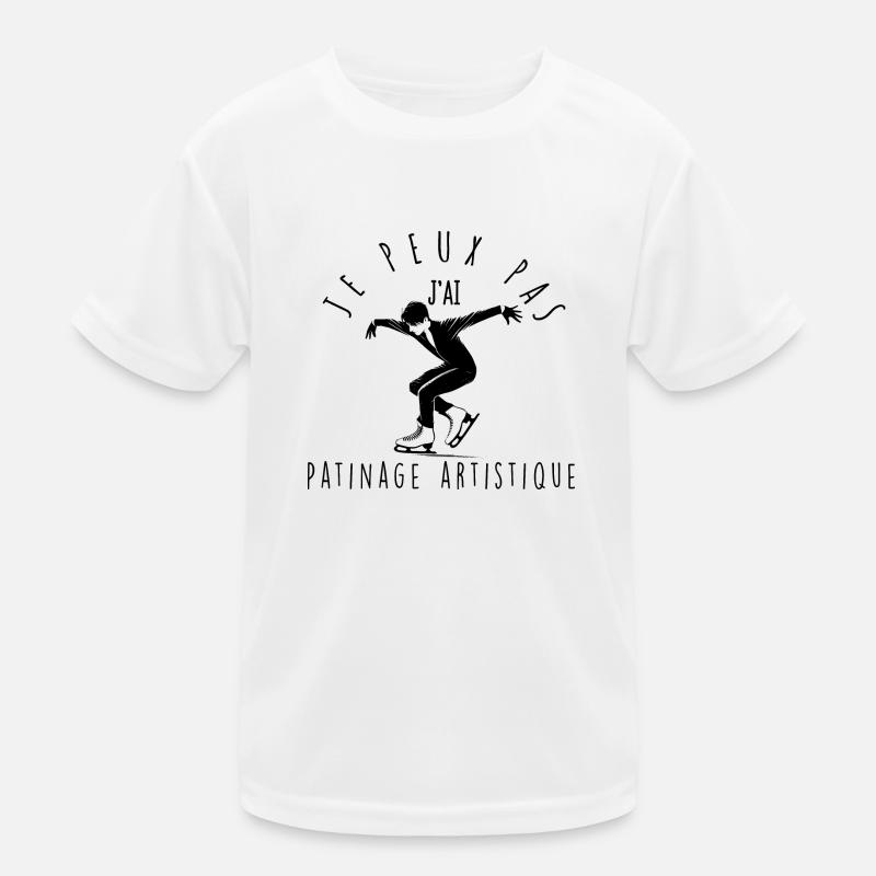 Ich kann nicht, ich habe Eiskunstlauf - Kinder Funktions-T-Shirt - Weiß