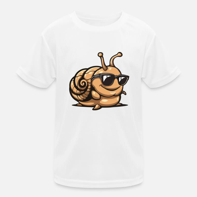 Schnecke Comic Cool Kinder Funktions-T-Shirt
