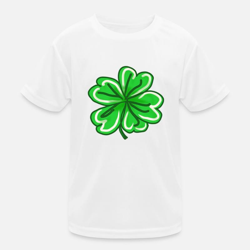 Trèfle peint à la main Lucky Leaf St patricks jour T-shirt sport Enfant