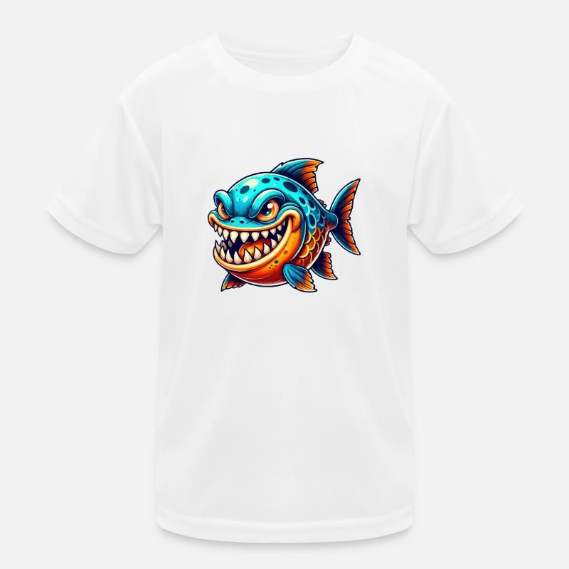 piranha comic fisch Kinder Funktions-T-Shirt