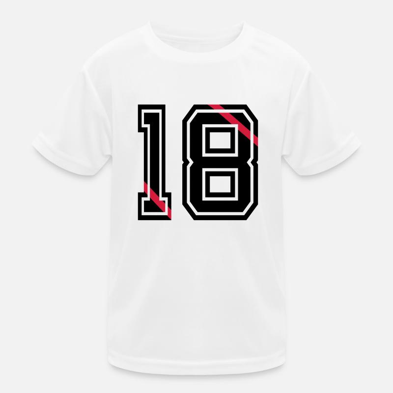 18 - Kinder Funktions-T-Shirt - Weiß
