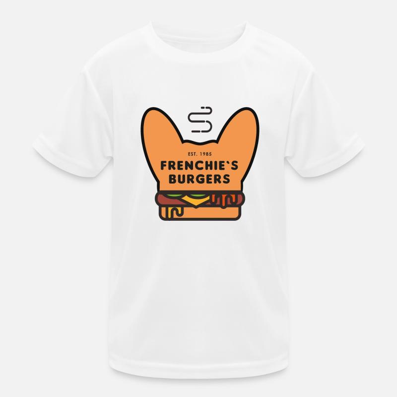 Frenchie Burger - Kids Functional T-Shirt - white