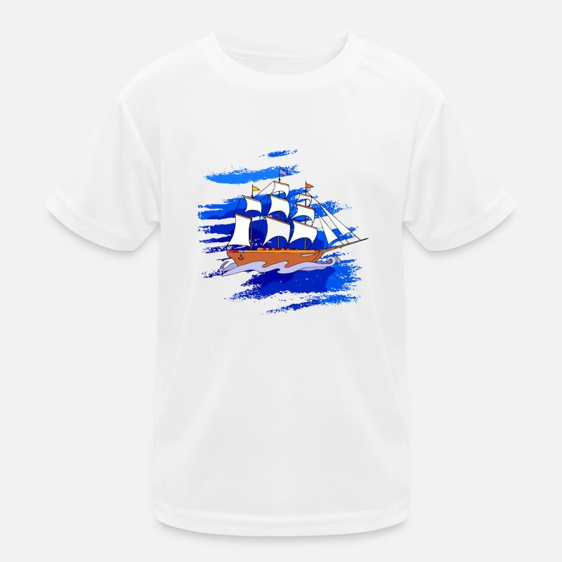 Sailing ship Kids Functional T-Shirt