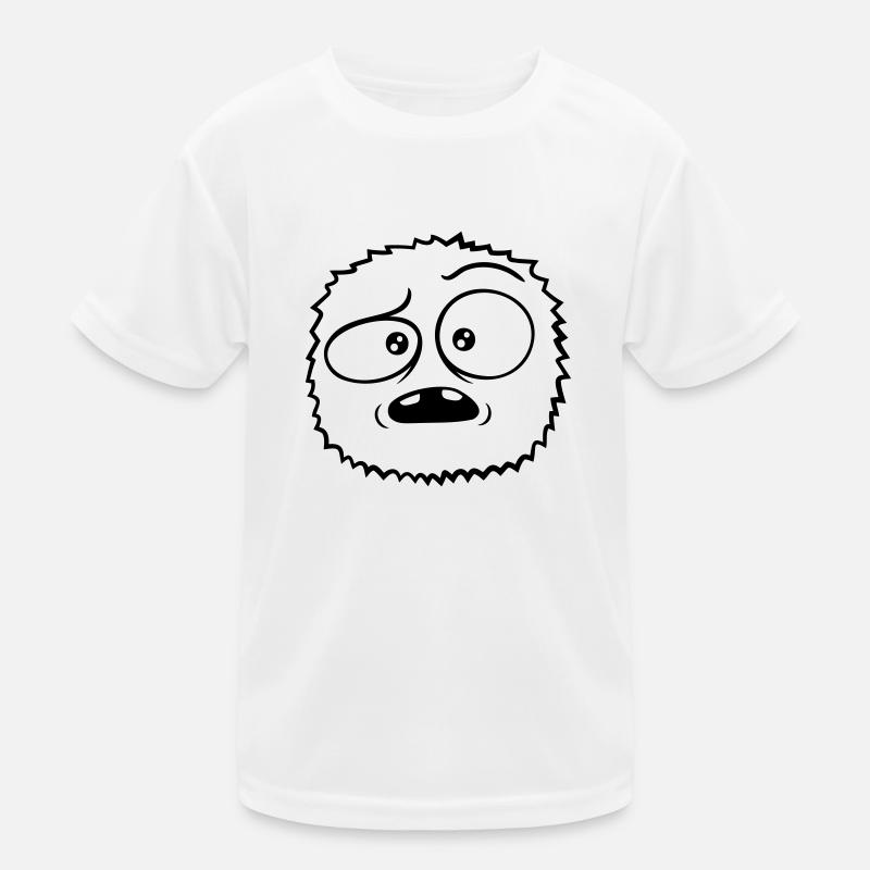 Skeptical face hairy monster Kids Functional T-Shirt
