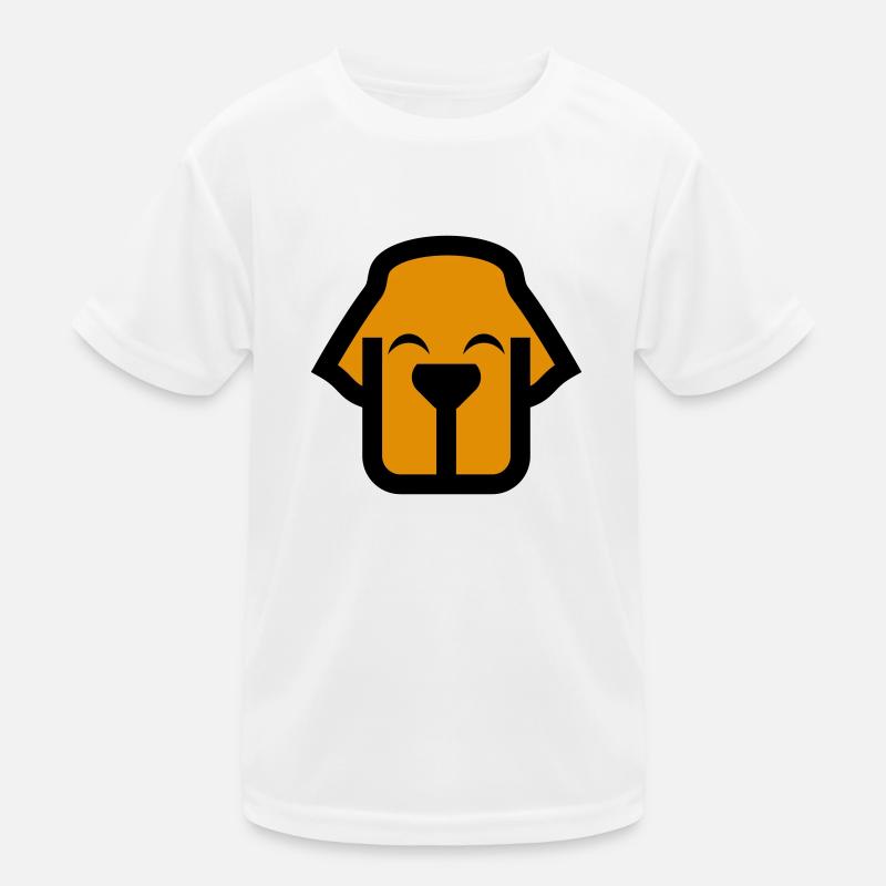 Hundegesicht Comic Logo Kinder Funktions-T-Shirt