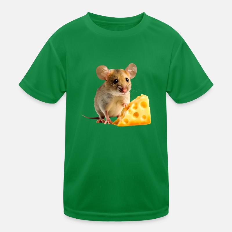 Mouse with cheese Kids Functional T-Shirt