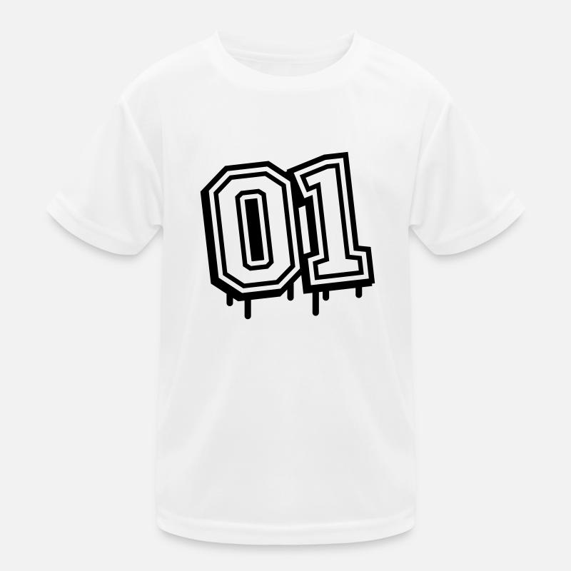 01 eins nummer Kinder Funktions-T-Shirt