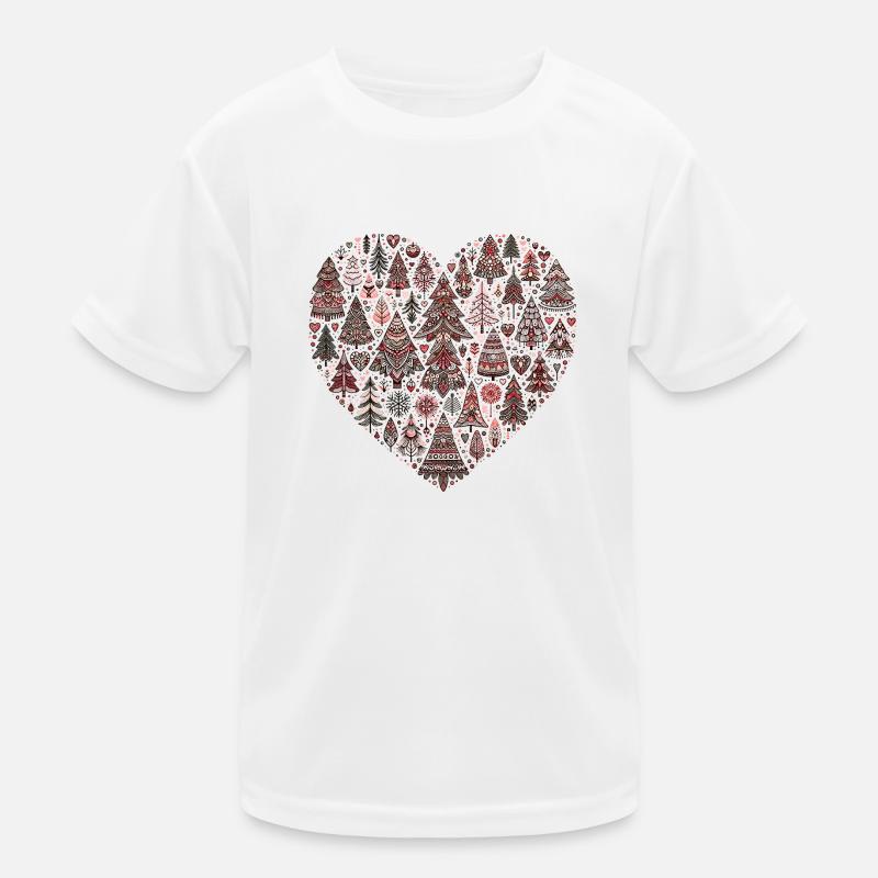 Heart of trees in boho style Kids Functional T-Shirt