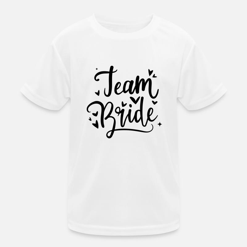 Team Bride en noir pour votre enterrement de vie de garçon T-shirt sport Enfant