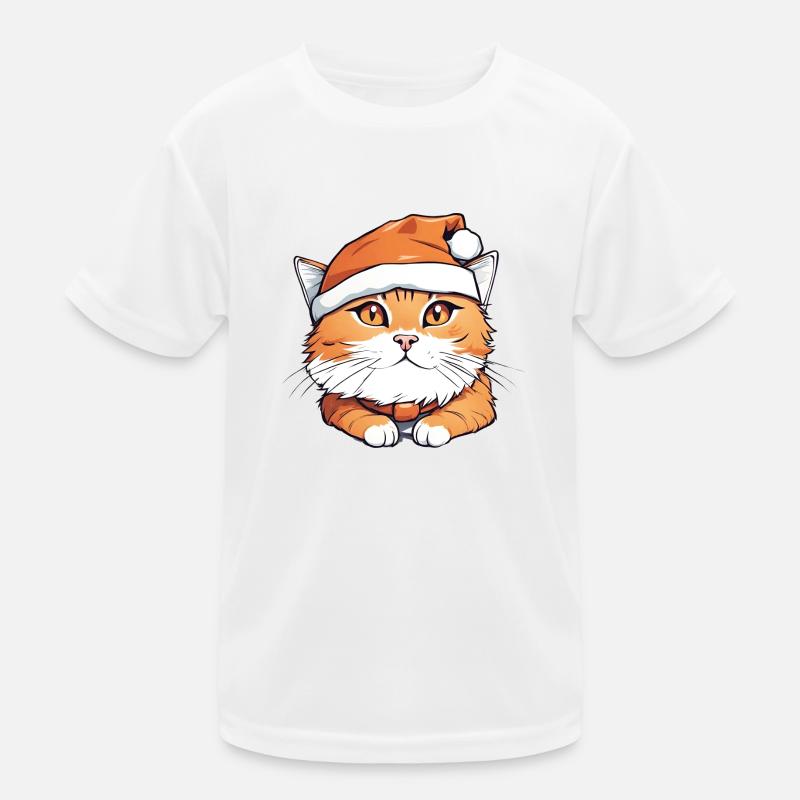 Chat orange de noel T-shirt sport Enfant
