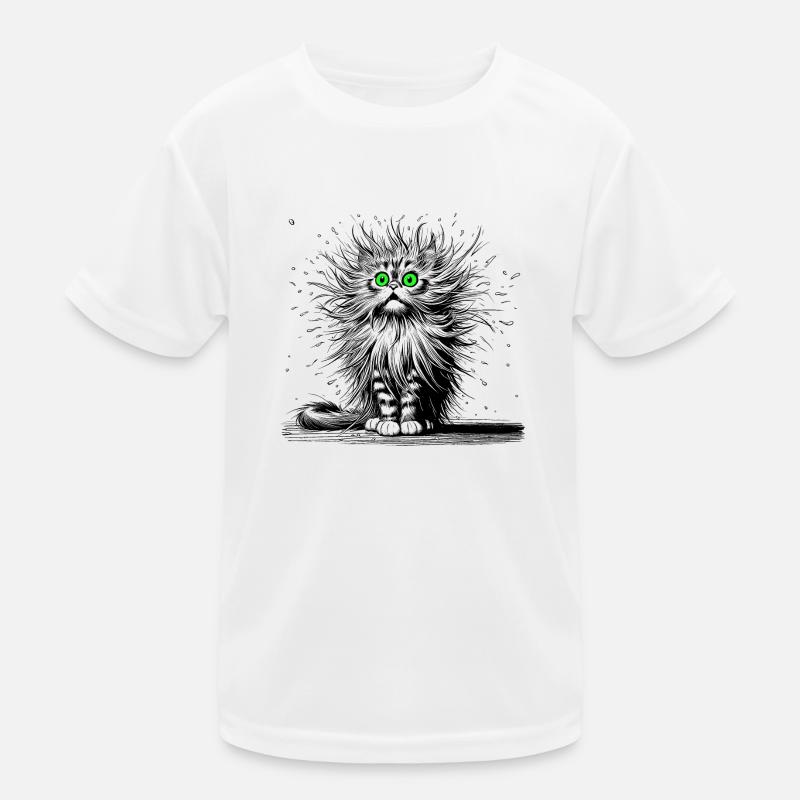 Chat pour se moquer - T-shirt sport Enfant - blanc