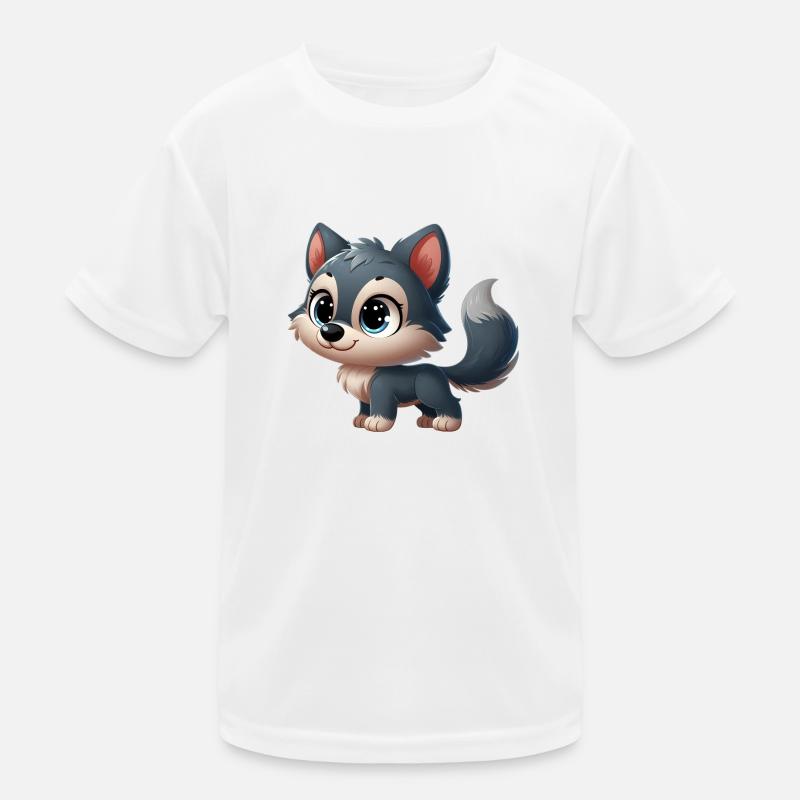 Wolf 3 Kinder Funktions-T-Shirt