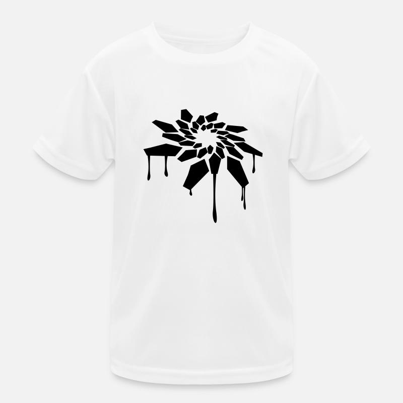 abstrakt - Kinder Funktions-T-Shirt - Weiß