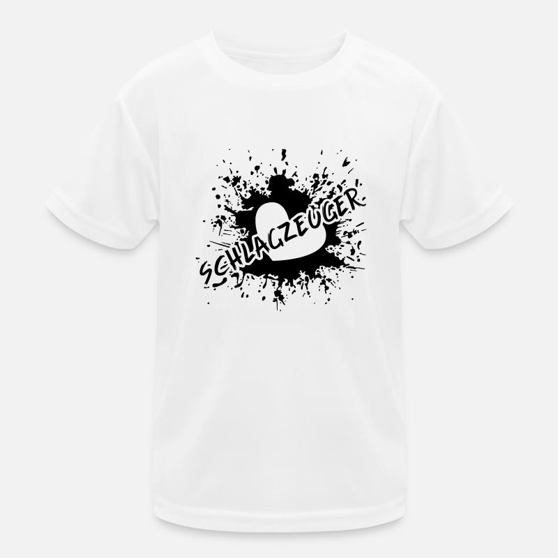Schlagzeuger Kinder Funktions-T-Shirt