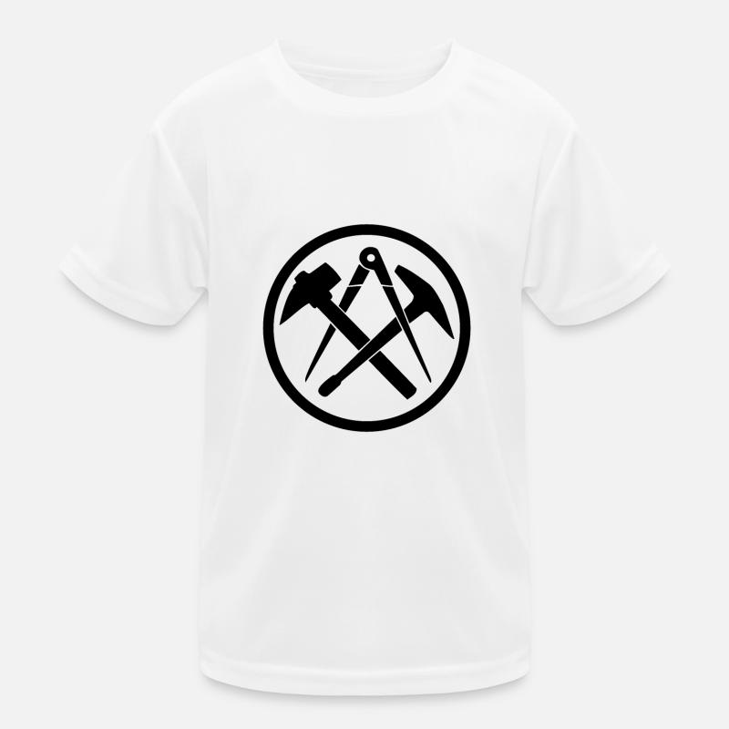 Dachdecker Handwerkszeichen Zunftzeichen Kinder Funktions-T-Shirt