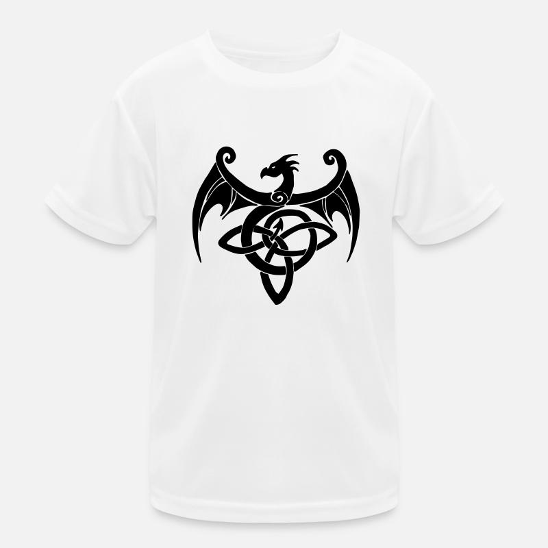 Celtic dragon - Kids Functional T-Shirt - white