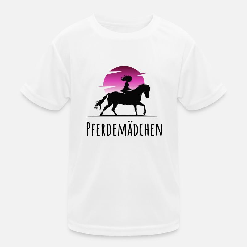 Pferdemädchen Kinder Funktions-T-Shirt