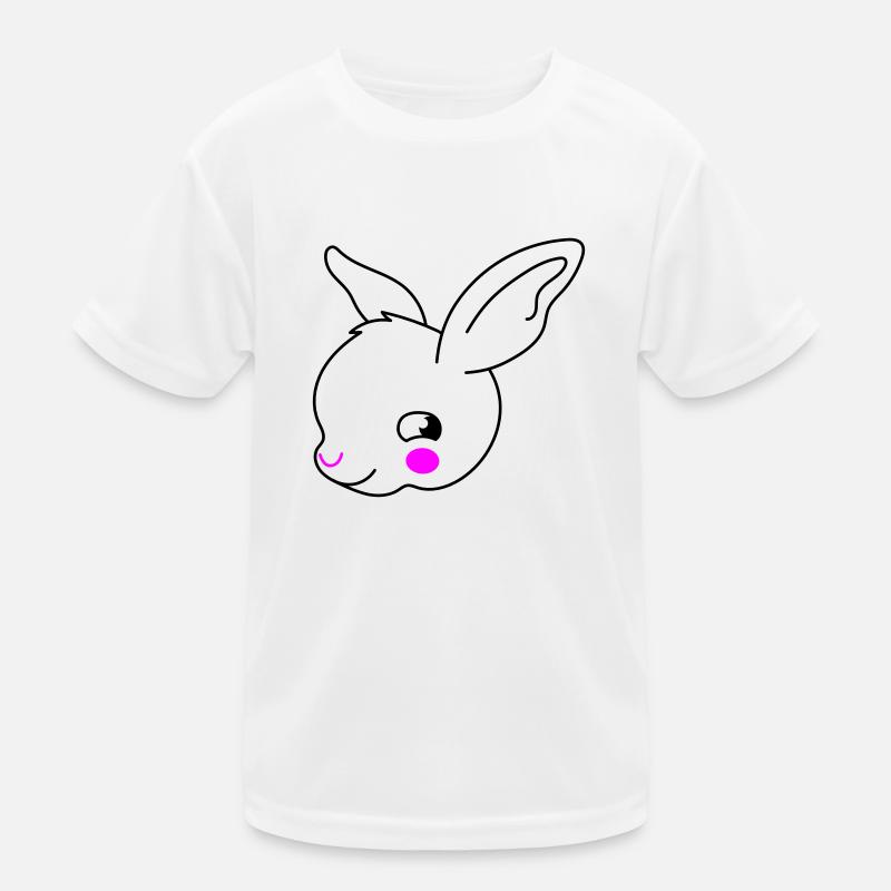 Oreilles de visage de lapin de deux couleurs T-shirt sport Enfant