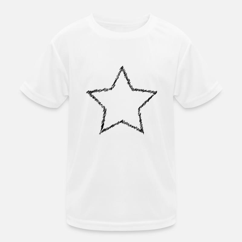 Star scribbled gift doodles hand drawn Kids Functional T-Shirt
