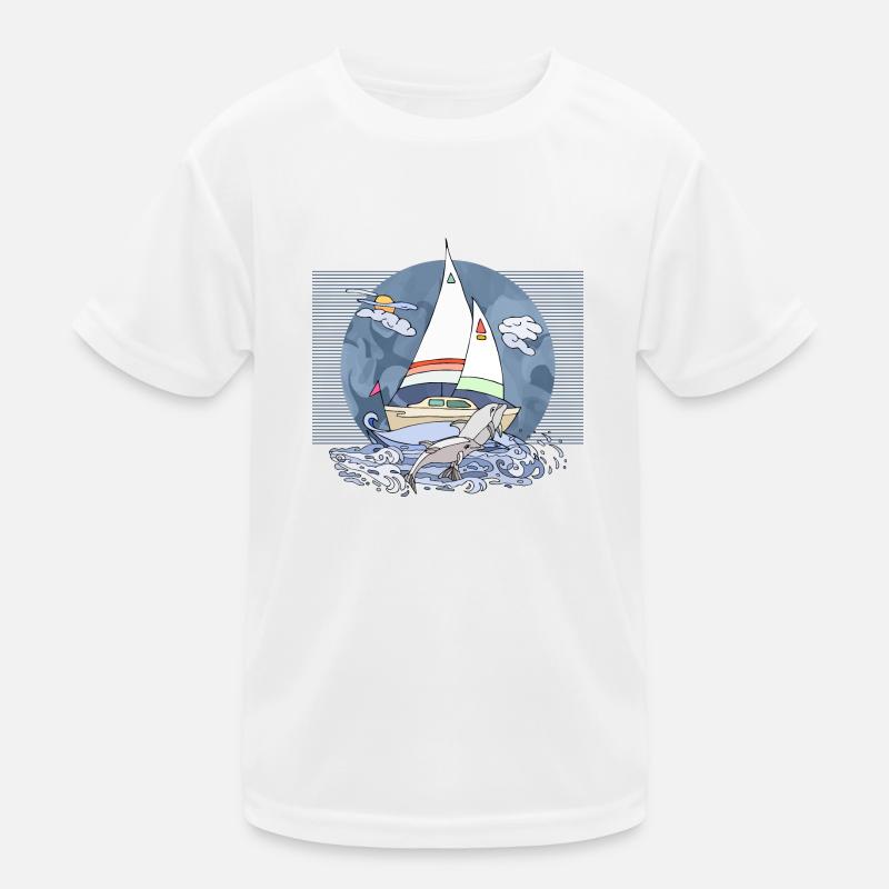 Segelboot Kinder Funktions-T-Shirt