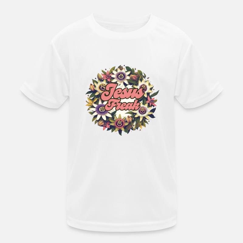 Jesus Freak Passion flower Kids Functional T-Shirt