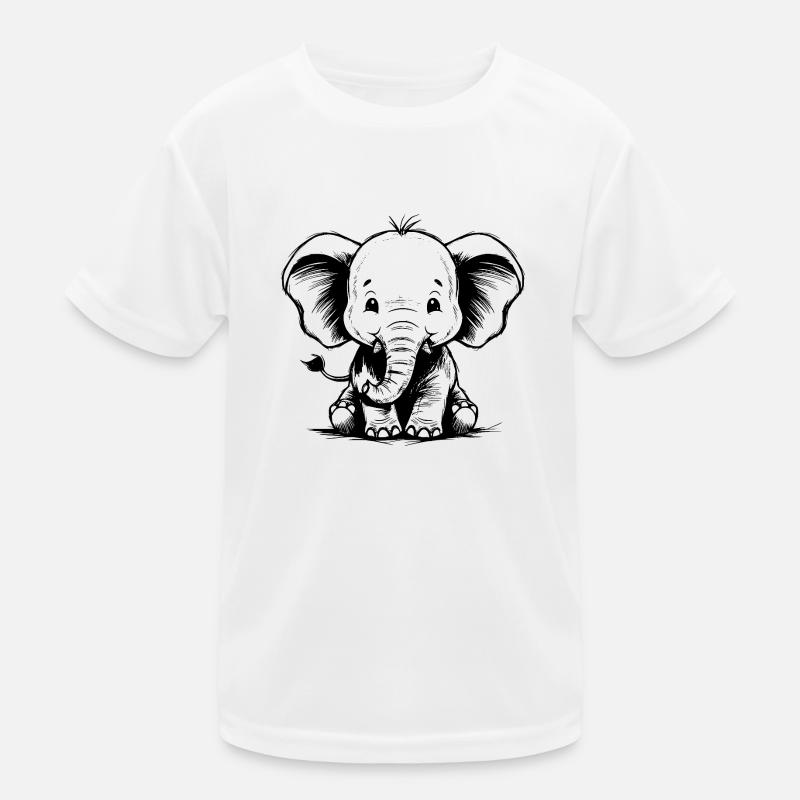 Éléphant mignon T-shirt sport Enfant