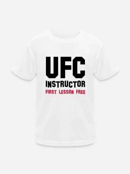 ufc instructor - Kinder Funktions-T-Shirt - Weiß - Vorne