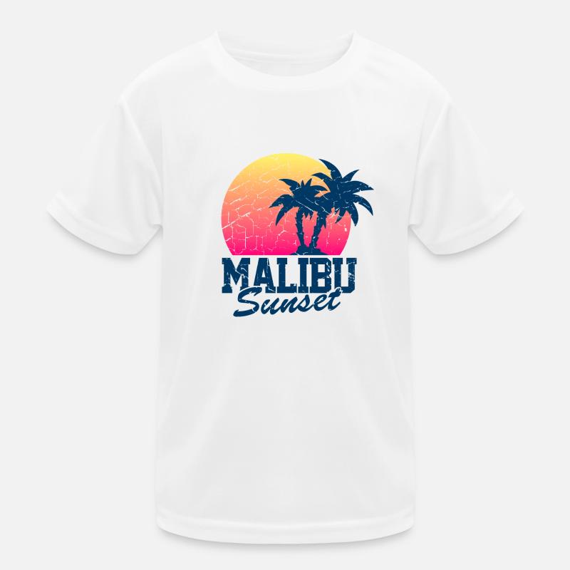 Malibu Sunset Worn Kids Functional T-Shirt