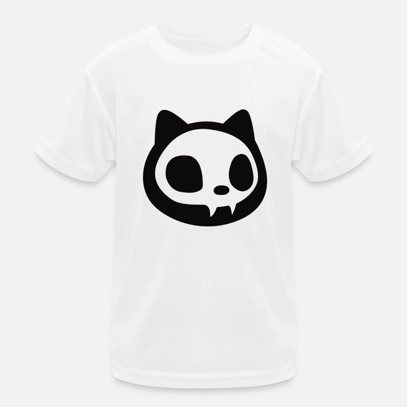 Sort kat vampyr Halloween X-ray billede Funktionsshirt til børn