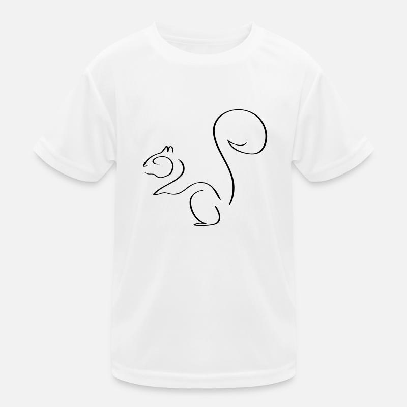 Squirrel Line Art - Minimaliste T-shirt sport Enfant
