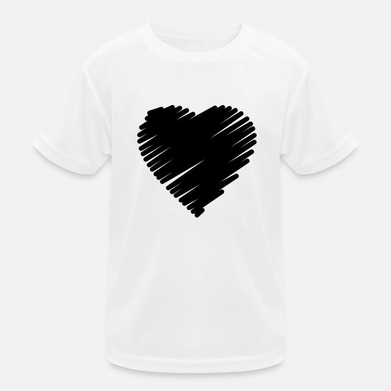 Scribble Heart Kids Functional T-Shirt